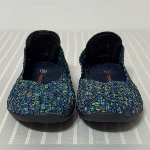 Bernie Mev Catwalk Woven Ballet Flats US 6-6.5 EU37 Blue Multi Stretch Slip On - Picture 4 of 16